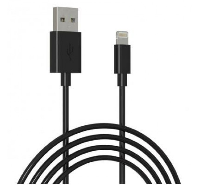 Grand-X Дата кабель USB 2.0 AM to Lightning 1.0m Cu, 2.1А, Black Grand-X (PL01B)