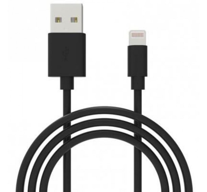 Grand-X Дата кабель USB 2.0 AM to Lightning 1.0m Cu, 2.1А, Black Grand-X (PL01B)