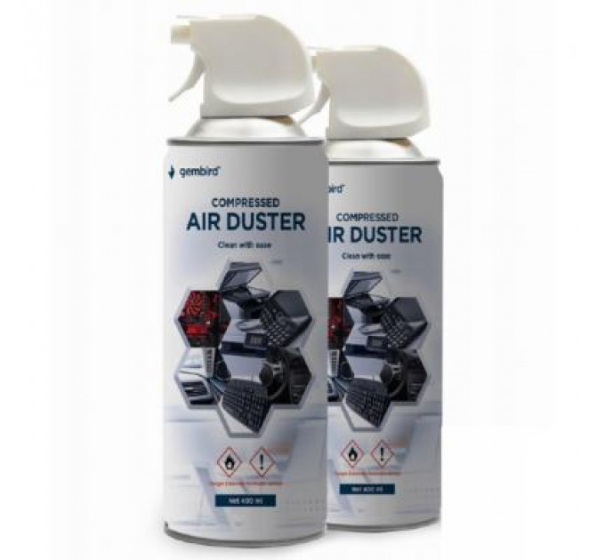 Стиснене повітря для чистки spray duster 400ml Gembird (CK-CAD-FL400-01)