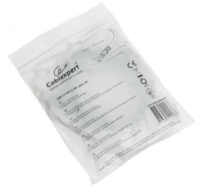 Дата кабель USB 2.0 AM to AM 1.8m Cablexpert (CCP-USB2-AMAM-6)