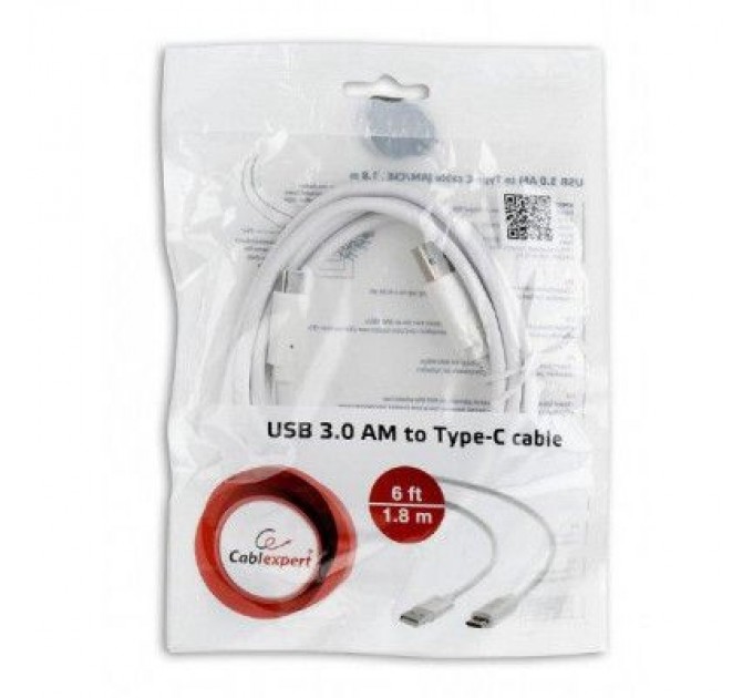 Cablexpert Дата кабель USB 3.0 AM to Type-C 1.8m Cablexpert (CCP-USB3-AMCM-6-W)