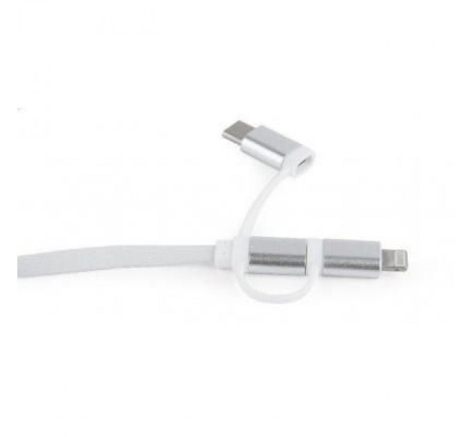 Cablexpert Дата кабель USB 2.0 AM to Lightning + Micro 5P + Type-C 1.0m Cablexpert (CC-USB2-AMLM32-1M-W)