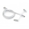 Cablexpert Дата кабель USB 2.0 AM to Lightning + Micro 5P + Type-C 1.0m Cablexpert (CC-USB2-AMLM32-1M-W)