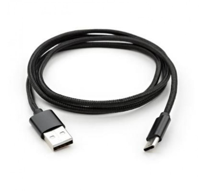 Vinga Дата кабель USB 2.0 AM to Type-C 1m nylon black Vinga (VCPDCTCNB1BK)