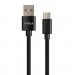 Vinga Дата кабель USB 2.0 AM to Type-C 1m nylon black Vinga (VCPDCTCNB1BK)