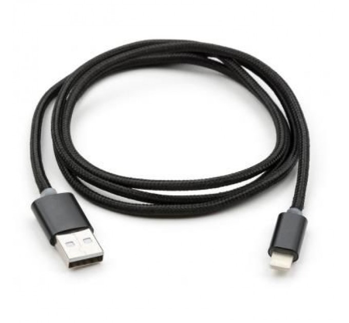 Vinga Дата кабель USB 2.0 AM to Lightning 1m LED black Vinga (VCPDCLLED1BK)