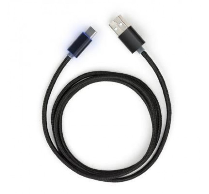 Vinga Дата кабель USB 2.0 AM to Type-C 1m LED black Vinga (VCPDCTCLED1BK)