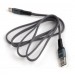 Vinga Дата кабель USB 2.0 AM to Type-C 1m flat nylon gray Vinga (VCPDCTCFNB1GR)