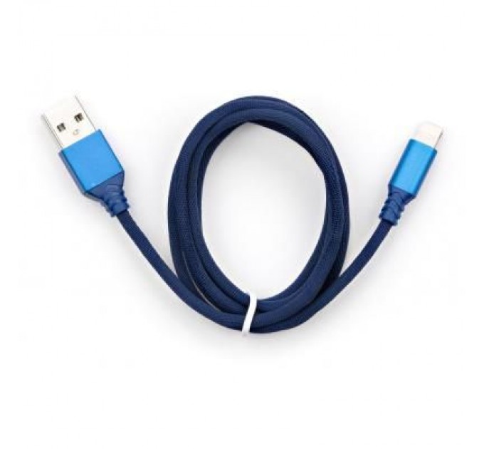 Vinga Дата кабель USB 2.0 AM to Lightning nylon 1m blue Vinga (VCPDCLNB21B)