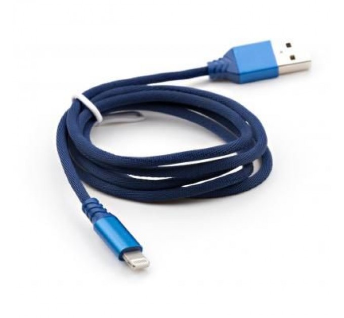 Vinga Дата кабель USB 2.0 AM to Lightning nylon 1m blue Vinga (VCPDCLNB21B)