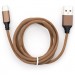 Vinga Дата кабель USB 2.0 AM to Type-C nylon 1m brown Vinga (VCPDCTCNB21BR)