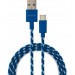 Vinga Дата кабель USB 2.0 AM to Type-C 2color nylon 1m blue Vinga (VCPDCTCNB31B)