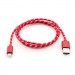 Vinga Дата кабель USB 2.0 AM to Lightning 2color nylon 1m red Vinga (VCPDCLNB31R)