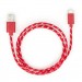 Vinga Дата кабель USB 2.0 AM to Lightning 2color nylon 1m red Vinga (VCPDCLNB31R)