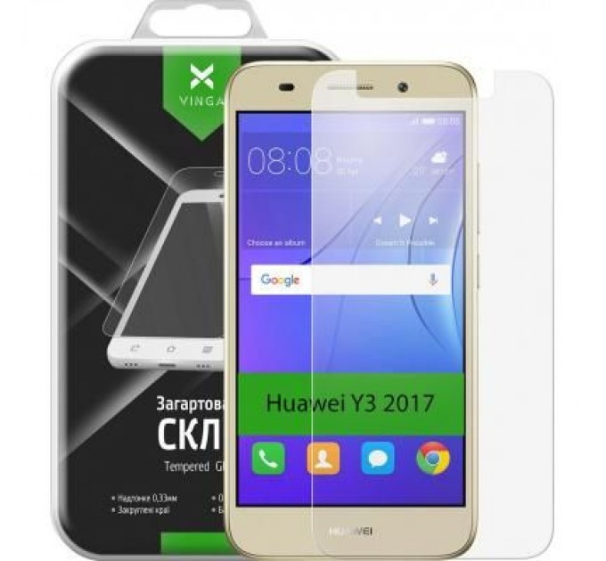 Vinga Скло захисне Vinga для Huawei Y3 2017 (Clear) (VTPGS-Y32017)