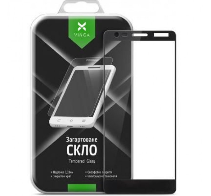 Vinga Скло захисне Vinga для Nokia 3.1 Black (VTPGS-N31B)