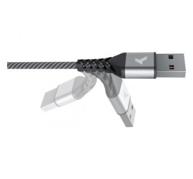 Pixus Дата кабель USB 2.0 AM to Micro 5P 1.0m Flex Gray Pixus (4897058531145)