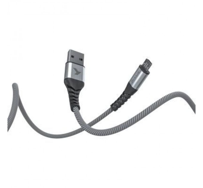 Pixus Дата кабель USB 2.0 AM to Micro 5P 1.0m Flex Gray Pixus (4897058531145)