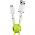 Pixus Дата кабель USB 2.0 AM to Micro 5P 1.0m Soft white/lime Pixus (4897058531176)