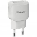 Зарядний пристрій Defender UPA-22 white, 2xUSB, 2.1A (83580)
