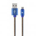 Cablexpert Дата кабель USB 2.0 Micro 5P to AM Cablexpert (CC-USB2J-AMmBM-1M-BL)