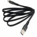 Vinga Дата кабель USB 2.0 AM to Lightning 1.0m flat nylon black Vinga (VCPDCLFNB1BK)