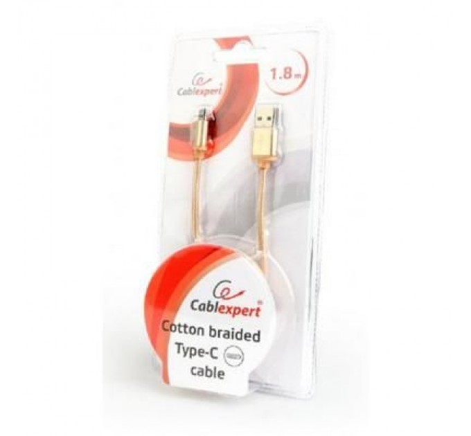 Дата кабель USB 2.0 AM to Type-C 1.8m Cablexpert (CCB-mUSB2B-AMCM-6-G)