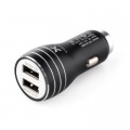 Vinga Зарядний пристрій Vinga Dual USB Car Charger aluminium 15.5W Max (VCCAABK)