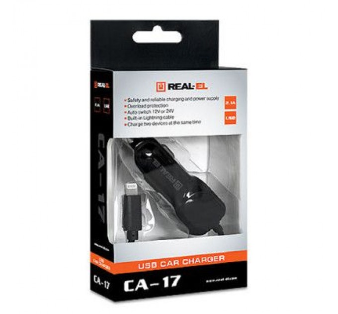 REAL-EL Зарядний пристрій REAL-EL CA-17 black (EL123160010)