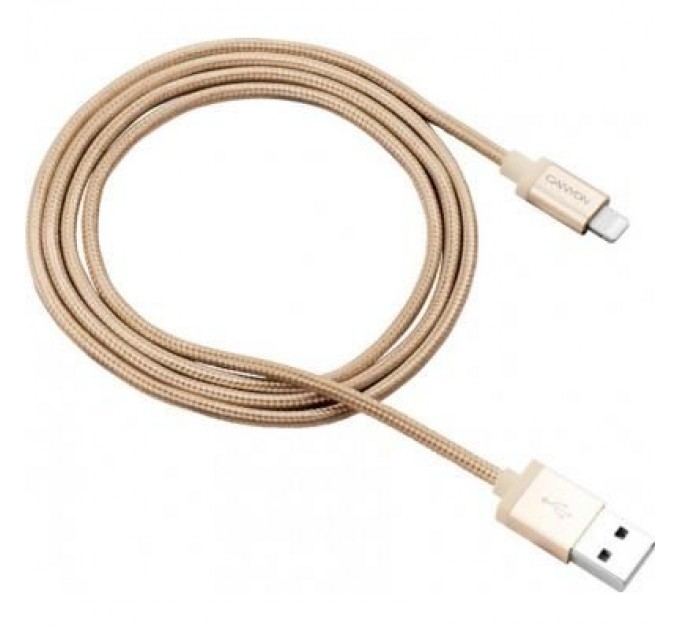 Canyon Дата кабель USB 2.0 AM to Lightning 1.0m MFI Golden Canyon (CNS-MFIC3GO)