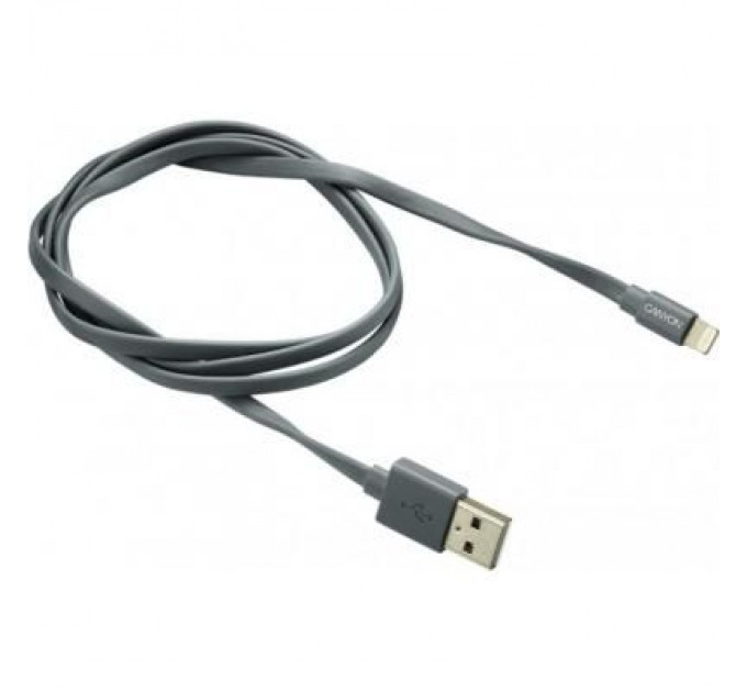 Canyon Дата кабель USB 2.0 AM to Lightning 1.0m MFI flat Dark gray Canyon (CNS-MFIC2DG)