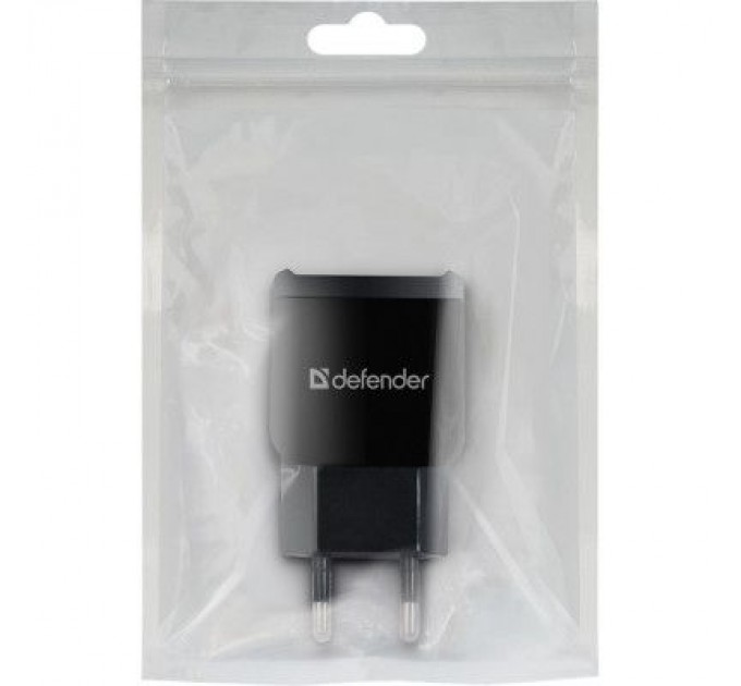 Defender Зарядний пристрій Defender EPA-13 black, 2xUSB, 5V/2.1A, package (83840)