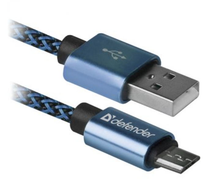 Defender Дата кабель USB 2.0 AM to Micro 5P 1.0m USB08-03T blue Defender (87805)