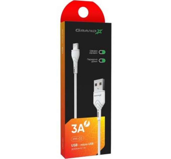 Grand-X Дата кабель USB 2.0 AM to Micro 5P 1.0m Grand-X (PM-03W)