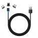 ColorWay Дата кабель USB 3в1 (Lightning+MicroUSB+Type-C) Magnet only charge ColorWay (CW-CBUU020-BK)