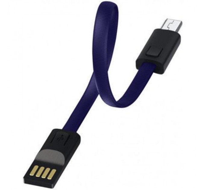 ColorWay Дата кабель USB 2.0 AM to Micro 5P 0.22m blue ColorWay (CW-CBUM022-BL)