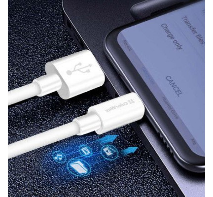 ColorWay Дата кабель USB 2.0 AM to Type-C 1.0m 5A white ColorWay (CW-CBUC019-WH)
