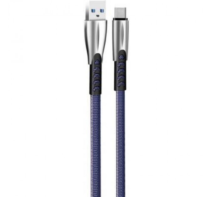ColorWay Дата кабель USB 2.0 AM to Type-C 1.0m zinc alloy blue ColorWay (CW-CBUC012-BL)