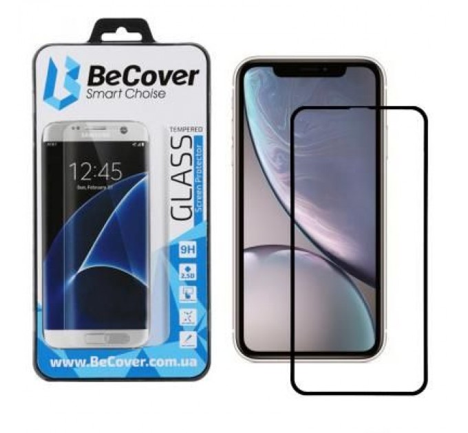 BeCover Скло захисне BeCover Apple iPhone XR Black (702621)