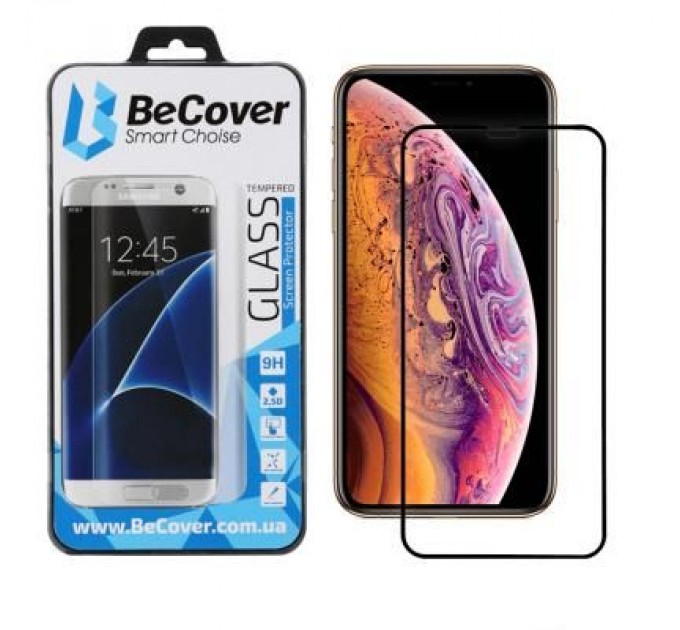 BeCover Скло захисне BeCover Apple iPhone XS Max Black (702623)