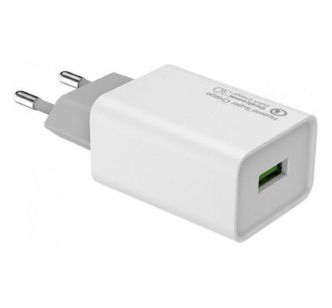 ColorWay Зарядний пристрій ColorWay 1USB Huawei Super Charge/Quick Charge 3.0, 4A (20W) (CW-CHS014Q-WT)