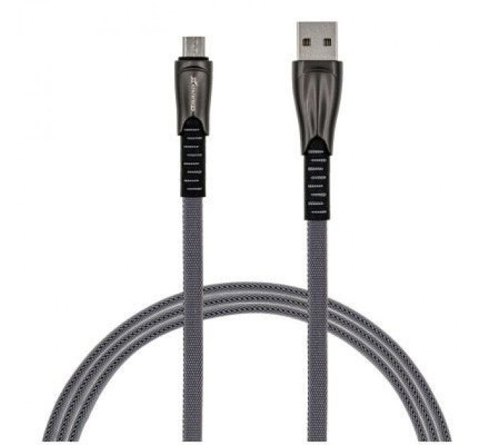 Дата кабель USB 2.0 AM to Micro 5P 1.0m black Grand-X (FM09)