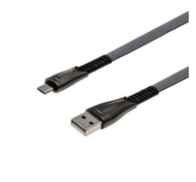 Дата кабель USB 2.0 AM to Micro 5P 1.0m black Grand-X (FM09)