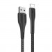 ColorWay Дата кабель USB 2.0 AM to Lightning 1.0m led black ColorWay (CW-CBUL034-BK)