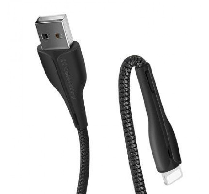 ColorWay Дата кабель USB 2.0 AM to Lightning 1.0m led black ColorWay (CW-CBUL034-BK)