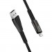 ColorWay Дата кабель USB 2.0 AM to Lightning 1.0m zinc alloy + led black ColorWay (CW-CBUL035-BK)