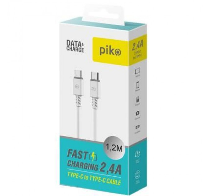Piko Дата кабель USB-C to USB-C 1.2m CB-TT11 white Piko (1283126504020)