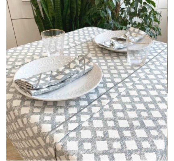 Прованс Скатертина Прованс Avantime Лофт Сірий 300х132 см (17303)