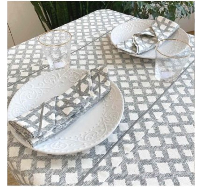 Прованс Скатертина Прованс Avantime Лофт Сірий 300х132 см (17303)