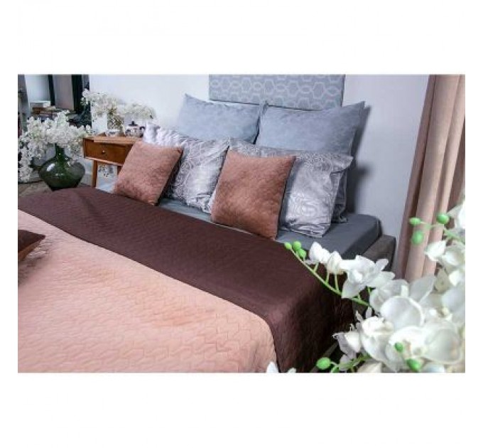 Руно Покривало Руно двостороннє VeLour Коричневе 150 х 220 см (360.55_Cappuccino)